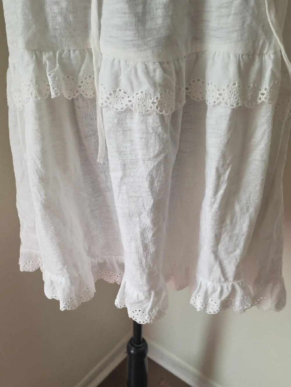 HEIMISH USA White Tiered Eyelet Camisole Top - Picture 3 of 5